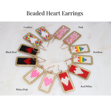 Load image into Gallery viewer, Beaded Heart Earrings
