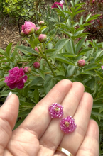 Load image into Gallery viewer, Peony Flower Stud Earrings