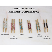 Load image into Gallery viewer, Gemstone Beaded Minimalist Earrings