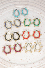 Load image into Gallery viewer, Dainty Beaded Teardrop Stud Earrings