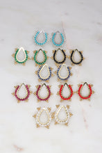 Load image into Gallery viewer, Dainty Beaded Teardrop Stud Earrings