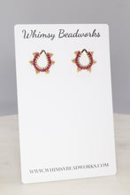 Load image into Gallery viewer, Dainty Beaded Teardrop Stud Earrings