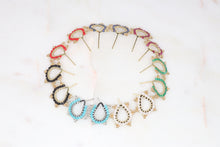 Load image into Gallery viewer, Dainty Beaded Teardrop Stud Earrings