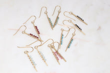 Load image into Gallery viewer, Gemstone Beaded Minimalist Earrings