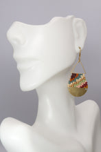 Load image into Gallery viewer, Colorful Abstract Seed Bead Earrings
