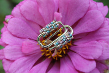Load image into Gallery viewer, Petals at Dusk Beaded Hoop Earrings | The Twilight Bloom Collection