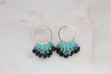 Load image into Gallery viewer, Ombre Beaded Gold Stud Earrings