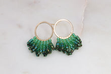Load image into Gallery viewer, Ombre Beaded Gold Stud Earrings