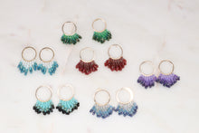 Load image into Gallery viewer, Ombre Beaded Gold Stud Earrings