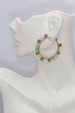 Load image into Gallery viewer, Flower Crown Hoop Earrings