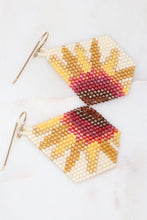 Load image into Gallery viewer, Red & Yellow Sunflower Earrings