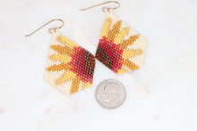 Load image into Gallery viewer, Red & Yellow Sunflower Earrings