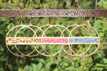 Load image into Gallery viewer, Colorful Beaded Hoop Earrings