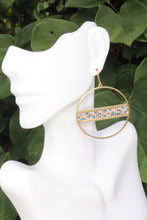 Load image into Gallery viewer, Colorful Beaded Hoop Earrings