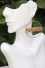 Load image into Gallery viewer, Colorful Beaded Hoop Earrings