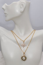 Load image into Gallery viewer, As Seen On TV Soleil Sunburst Gemstone Beaded Gold Necklace