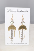 Load image into Gallery viewer, Labradorite Mixed Metal Earrings