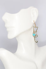 Load image into Gallery viewer, Cat Silhouette Earrings