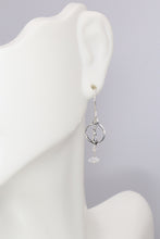 Load image into Gallery viewer, Cat &amp; Moon Sterling Silver Earrings
