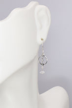Load image into Gallery viewer, Cat & Moon Sterling Silver Earrings