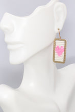 Load image into Gallery viewer, Beaded Heart Earrings