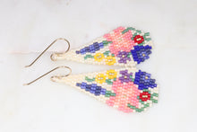 Load image into Gallery viewer, Flower Garden Seed Bead Earrings