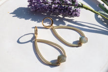 Load image into Gallery viewer, Labradorite Teardrop Earrings