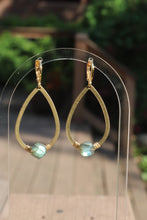 Load image into Gallery viewer, Labradorite Teardrop Earrings