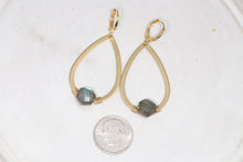 Load image into Gallery viewer, Labradorite Teardrop Earrings