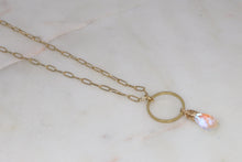 Load image into Gallery viewer, Mystic Rainbow Quartz Teardrop Necklace