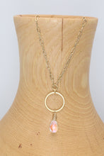 Load image into Gallery viewer, Mystic Rainbow Quartz Teardrop Necklace