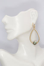 Load image into Gallery viewer, Labradorite Teardrop Earrings