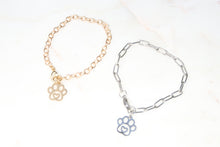 Load image into Gallery viewer, Hearts & Paws Collection Paw Print Chain Bracelets