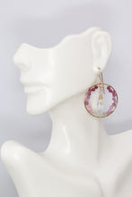 Load image into Gallery viewer, Grace Under Fire Ruby Gemstone Gold Hoop Earrings