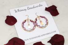 Load image into Gallery viewer, Grace Under Fire Ruby Gemstone Gold Hoop Earrings