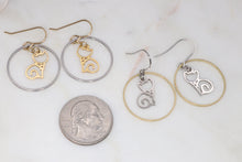 Load image into Gallery viewer, Mixed Metal Cat Earrings Hearts and Paws Collection