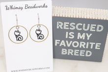 Load image into Gallery viewer, Mixed Metal Cat Earrings Hearts and Paws Collection