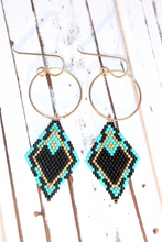 Load image into Gallery viewer, Boho Chic Long Gold Hoop Dangle Earrings