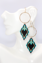 Load image into Gallery viewer, Boho Chic Long Gold Hoop Dangle Earrings
