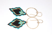 Load image into Gallery viewer, Boho Chic Long Gold Hoop Dangle Earrings