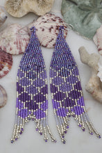 Load image into Gallery viewer, Mermaid Tail Seed Bead Earrings