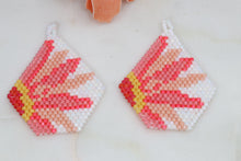 Load image into Gallery viewer, Daisy Beaded Statement Earrings