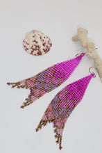 Load image into Gallery viewer, Mermaid Tail Seed Bead Earrings
