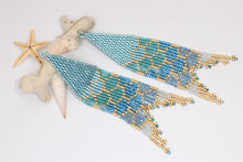 Load image into Gallery viewer, Mermaid Tail Seed Bead Earrings