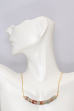 Load image into Gallery viewer, Aqua Terra Jasper Gemstone Bar Necklace