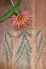 Load image into Gallery viewer, Butterfly Fringe Seed Bead Beaded Earrings