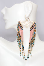 Load image into Gallery viewer, Butterfly Fringe Seed Bead Beaded Earrings
