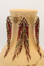 Load image into Gallery viewer, Butterfly Fringe Seed Bead Beaded Earrings