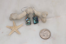Load image into Gallery viewer, Rectangle Sterling Silver Abalone Shell Earrings