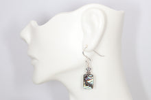 Load image into Gallery viewer, Rectangle Sterling Silver Abalone Shell Earrings